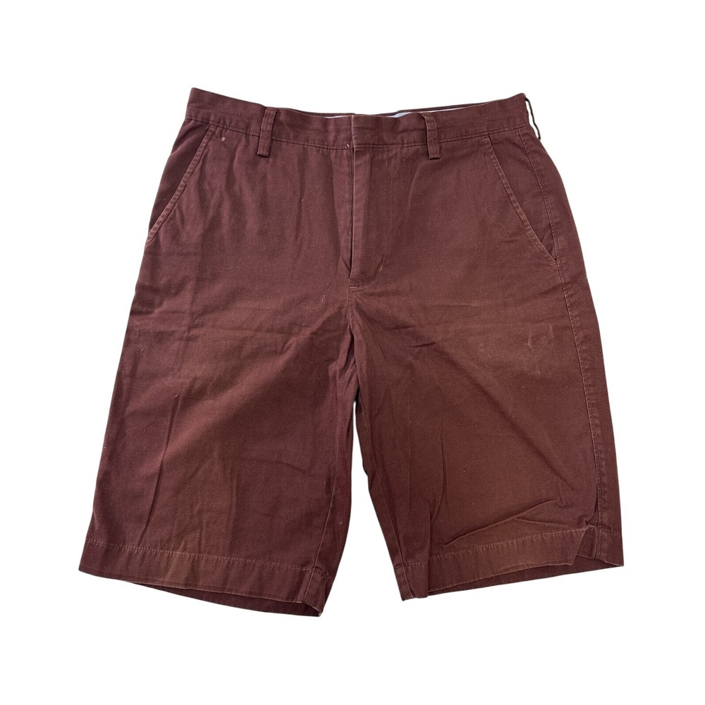 J. Crew‎ Rivington Mens Chino Shorts 30W Burgundy Maroon Cotton Twill